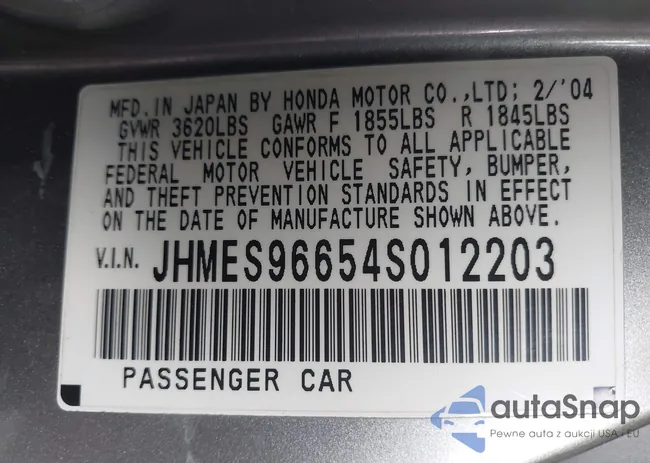 JHMES96654S012203: 40054401