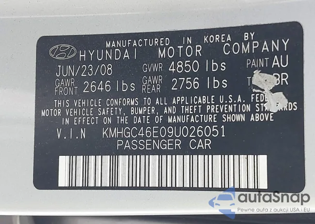 KMHGC46E09U026051: 40053564