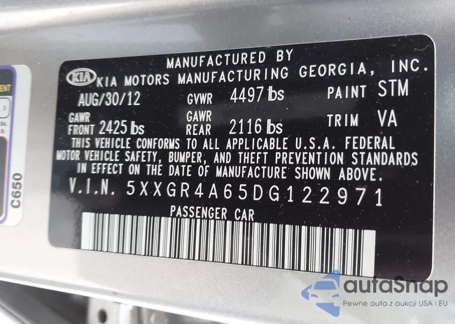 5XXGR4A65DG122971: 40053594