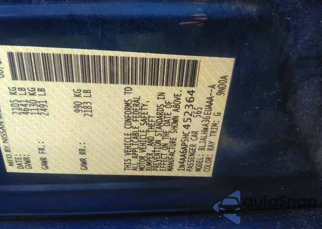 1N4AA6AP5HC452364: 40055364