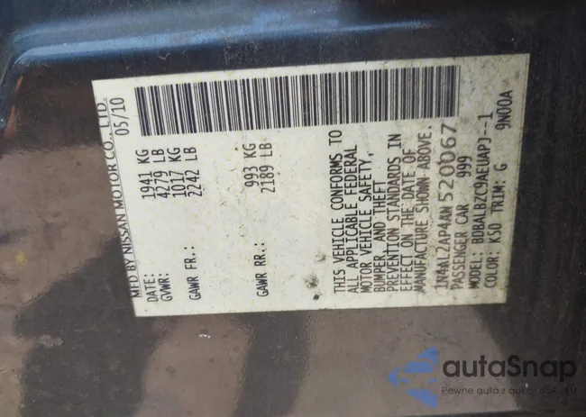 1N4AL2AP4AN520067: 40054841