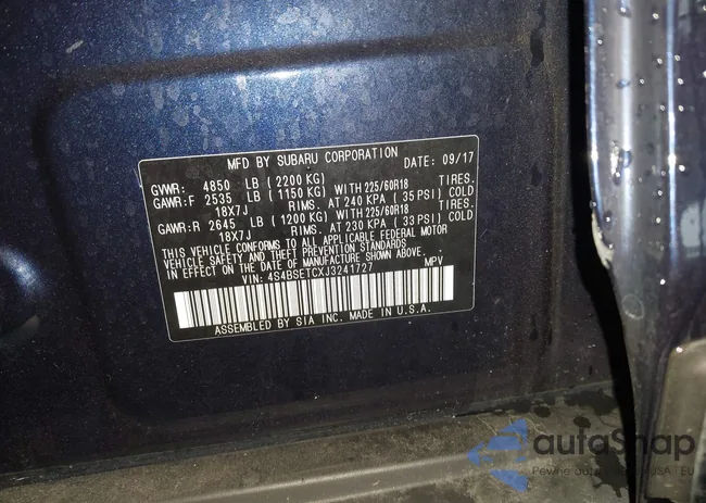 4S4BSETCXJ3241727: 40054867