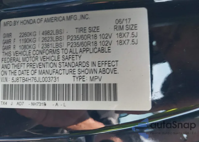 5J8TB4H76JL003731: 40055965