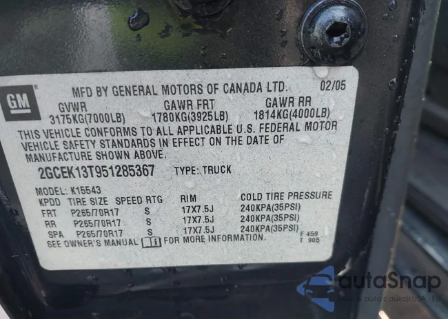 2GCEK13T951285367: 40056171