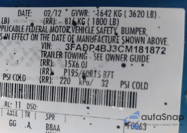 3FADP4BJ3CM181872: 40056340