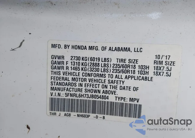 5FNRL6H73JB054804: 40056378