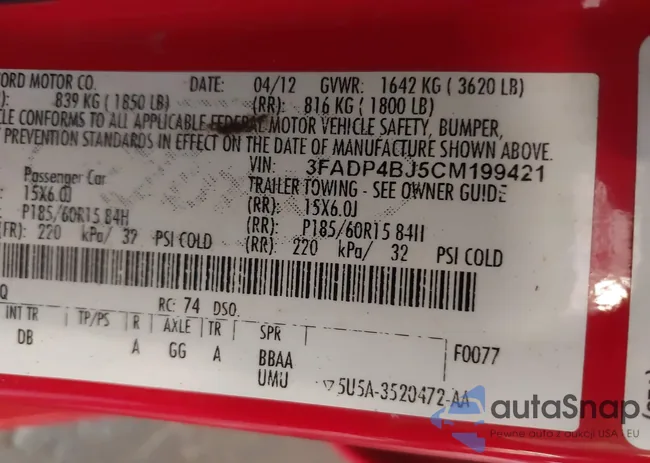 3FADP4BJ5CM199421: 40056497