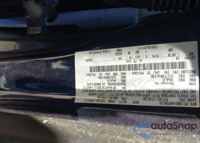 1FAHP3F25CL146072: 40055593