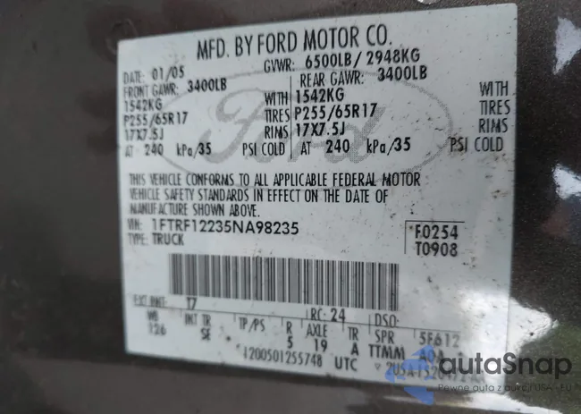 1FTRF12235NA98235: 40055686