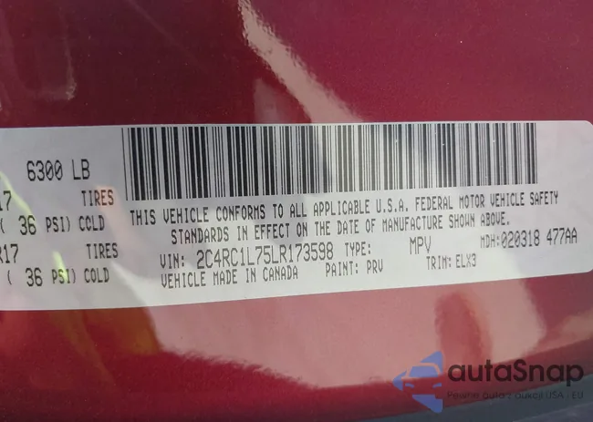 2C4RC1L75LR173598: 40055691