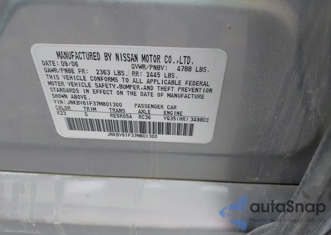 JNKBV61F37M801300: 40057108