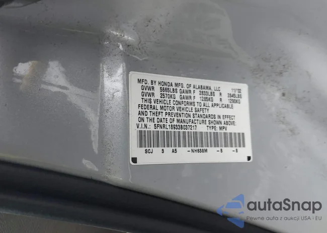 5FNRL18933B037217: 40056574