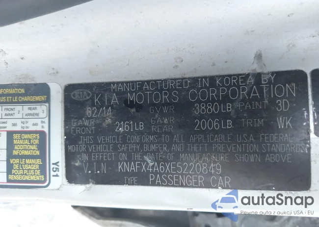 KNAFX4A6XE5220849: 40056618