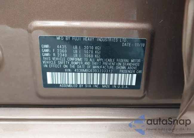 4S3BMBG63B3233312: 40058431