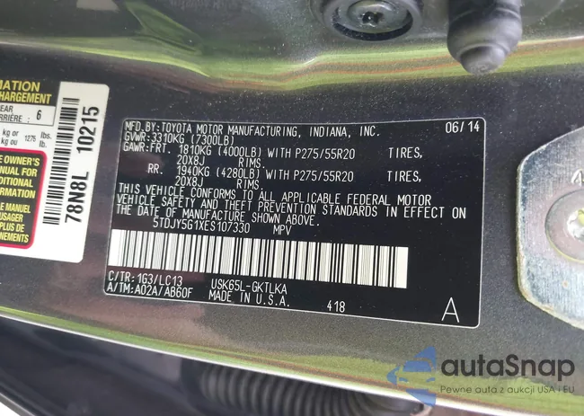 5TDJY5G1XES107330: 40057610