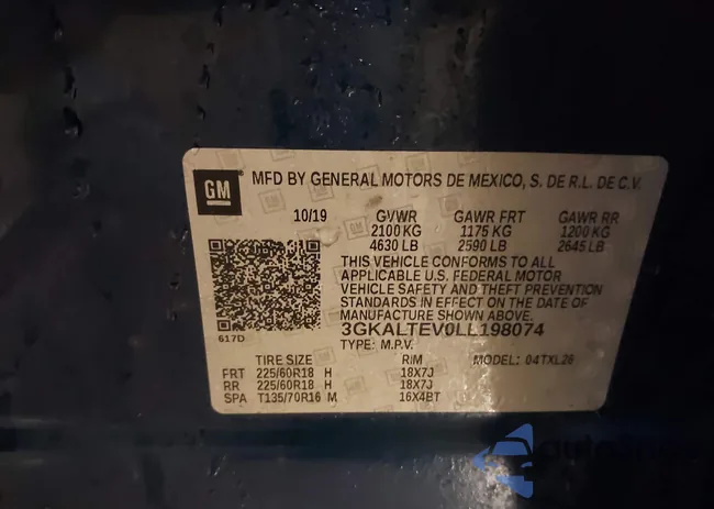 3GKALTEV0LL198074: 40058949