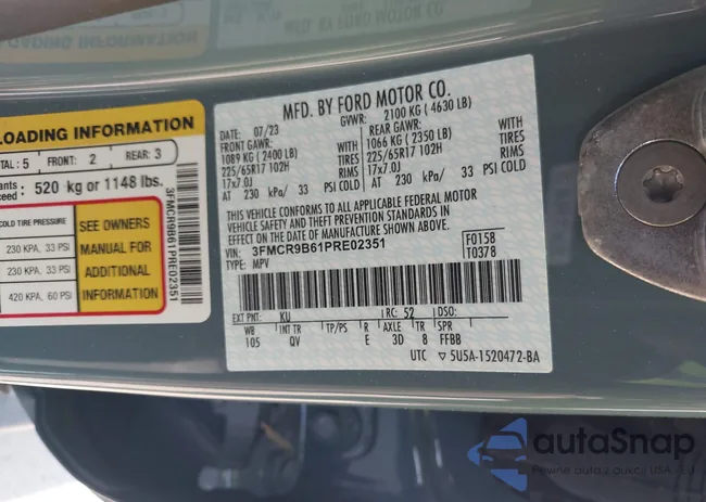 3FMCR9B61PRE02351: 40059087