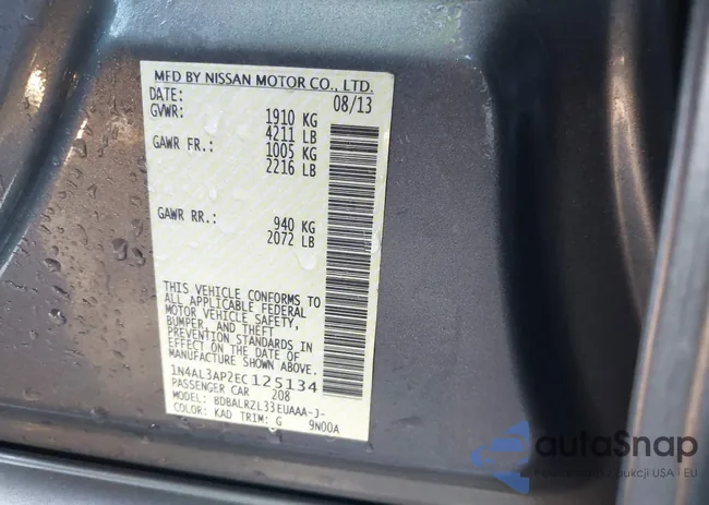 1N4AL3AP2EC125134: 40058742