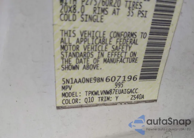 5N1AA0NE9BN607196: 40058858