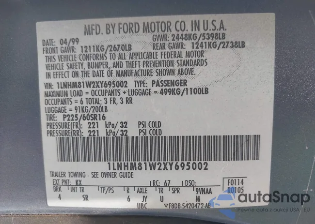 1LNHM81W2XY695002: 40059918