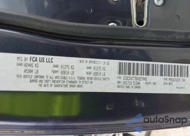 2C3CDXCT5GH227002: 40060370