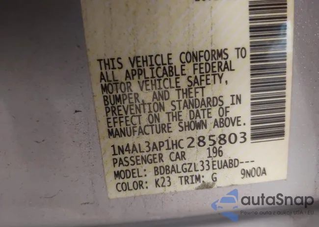 1N4AL3AP1HC285803: 40059530