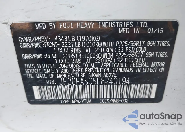 JF2GPASC5F8240194: 40059856