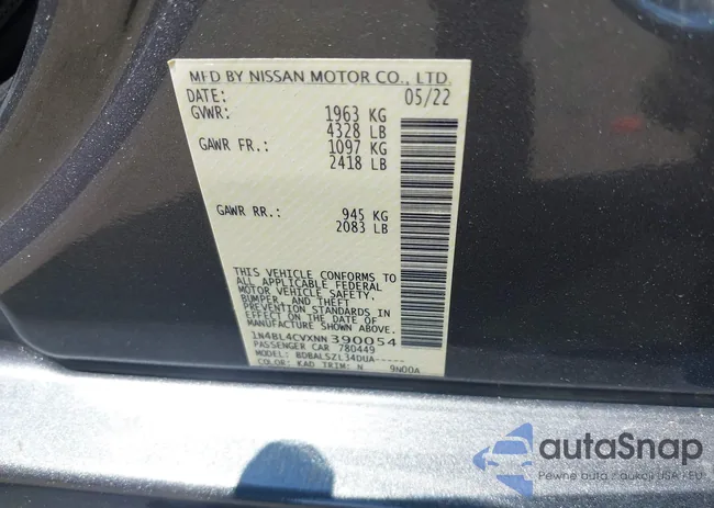 1N4BL4CVXNN390054: 40061844