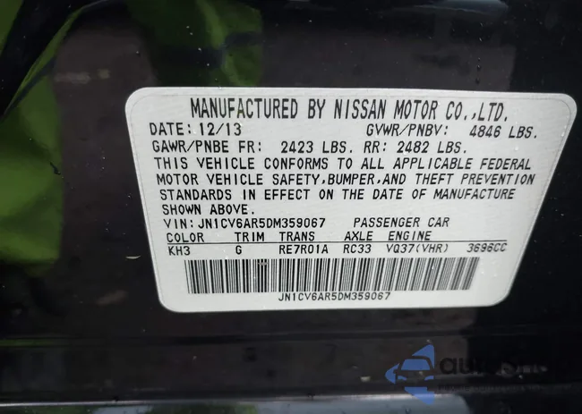 JN1CV6AR5DM359067: 40062649