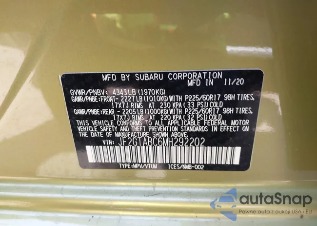 JF2GTABC6MH292202: 40063667