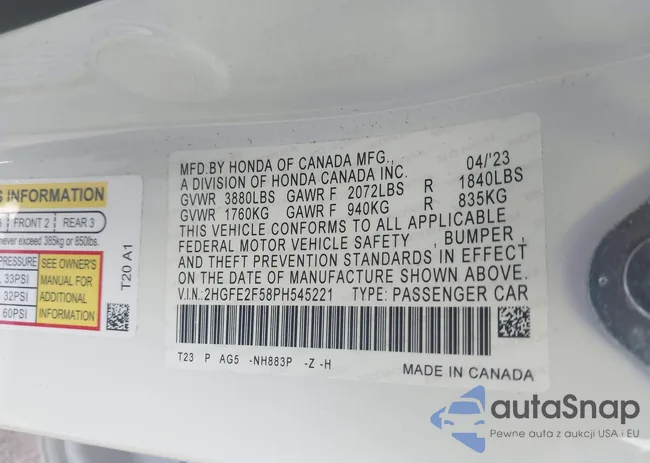 2HGFE2F58PH545221: 40066382