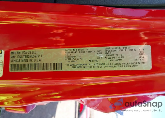 1C6JJTEG3ML597911: 40068140