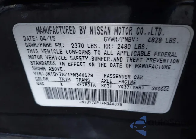 JN1BV7AP1FM344679: 40070967