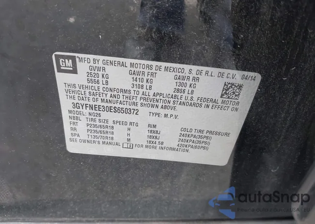 3GYFNEE30ES650372: 40072241