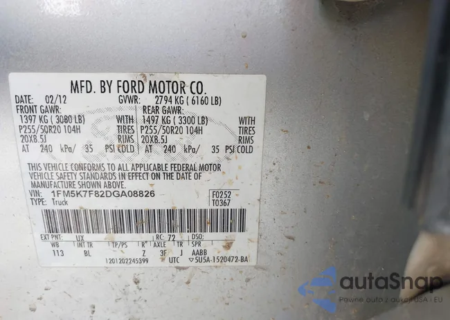 1FM5K7F82DGA08826: 40073736