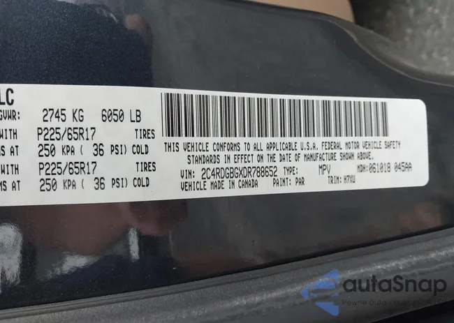 2C4RDGBGXDR788652: 40075497