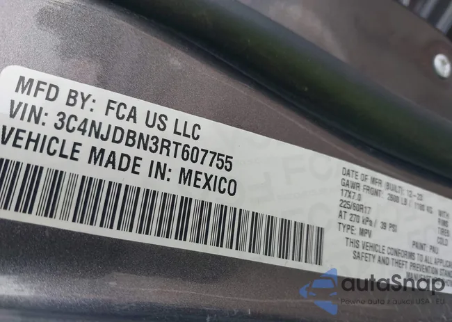 3C4NJDBN3RT607755: 40080943