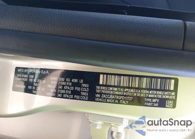 ZACCJBAT8GPD11727: 40082868