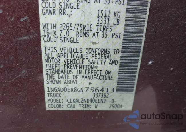 1N6AD0ER8GN756413: 40083128