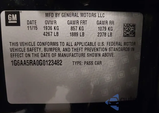 1G6AA5RA0G0123482: 40085910