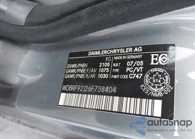 WDBRF92J26F738404: 40089745