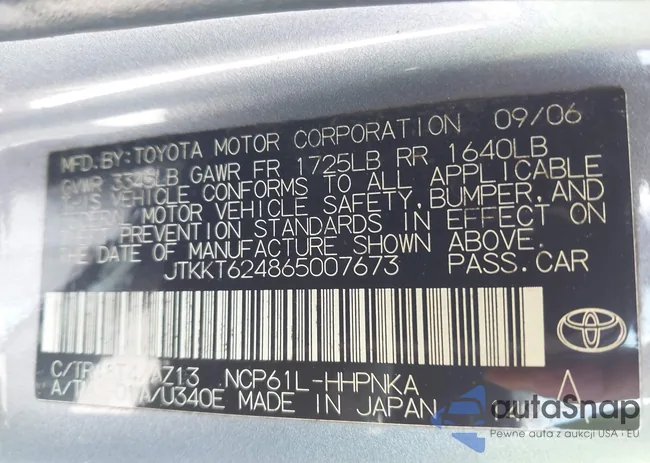 JTKKT624865007673: 40089982