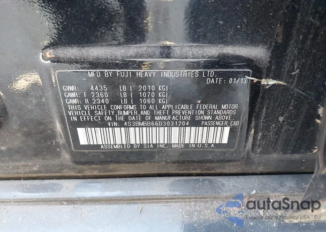 4S3BMBB66D3031204: 40091250