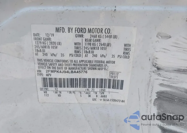 2FMPK4J94LBA45776: 40091759