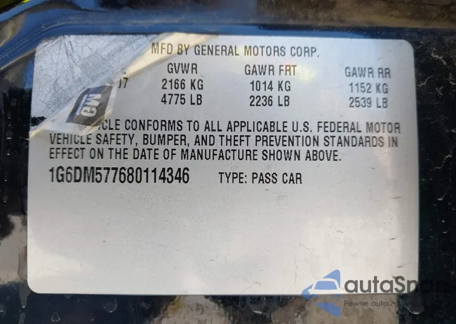 1G6DM577680114346: 40091644