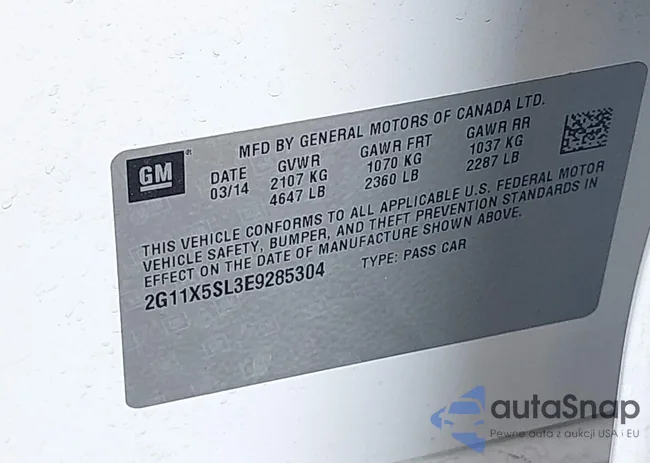 2G11X5SL3E9285304: 40092485