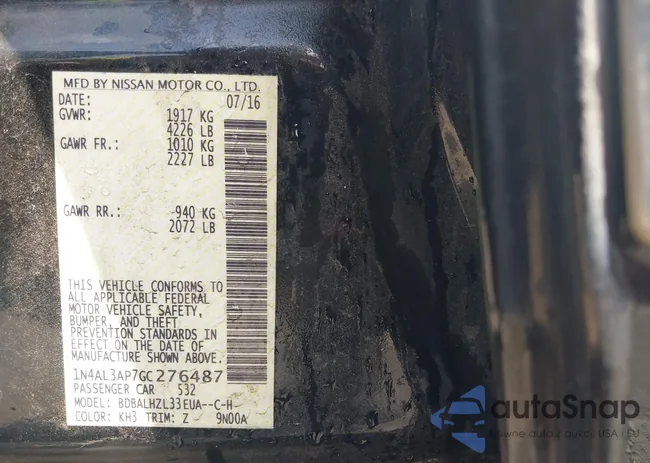 1N4AL3AP7GC276487: 40097858