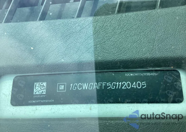 1GCWGAFF5G1120405: 40101026