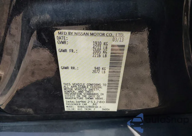 1N4AL3AP9DC251280: 40102008