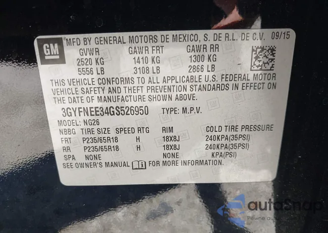 3GYFNEE34GS526950: 40102433